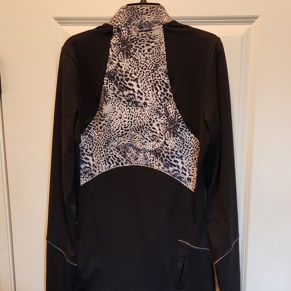 Animal Print Quarter Zip Ski Top - Picture 2 of 5